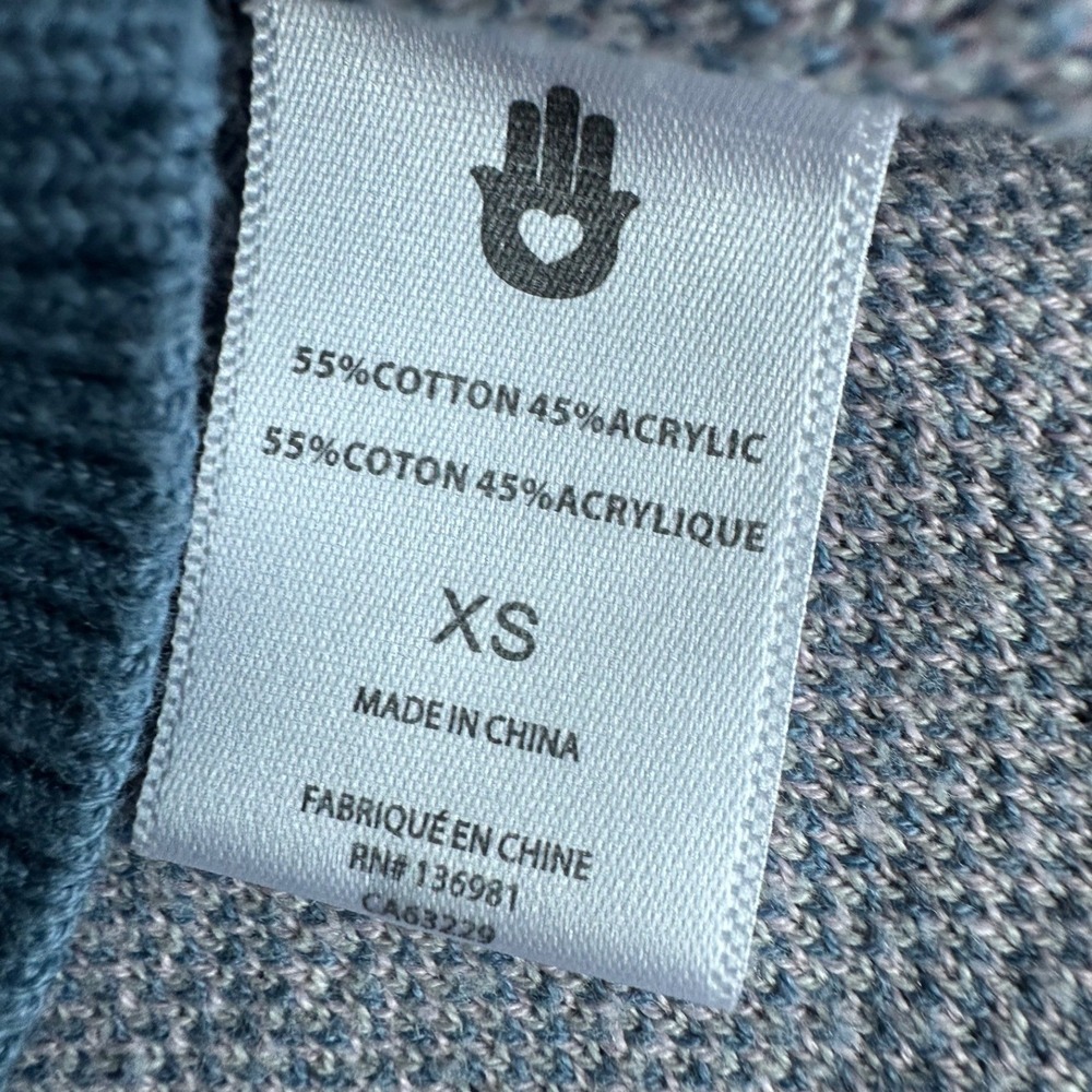 Spiritual Gangster‎ Floral Knit Crewneck Sweater XS Blue Coquette - Picture 6 of 8